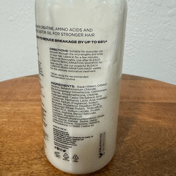 Bleach London Reincarnation Bond Restoring Conditioner 10.14 oz - Picture 4 of 4